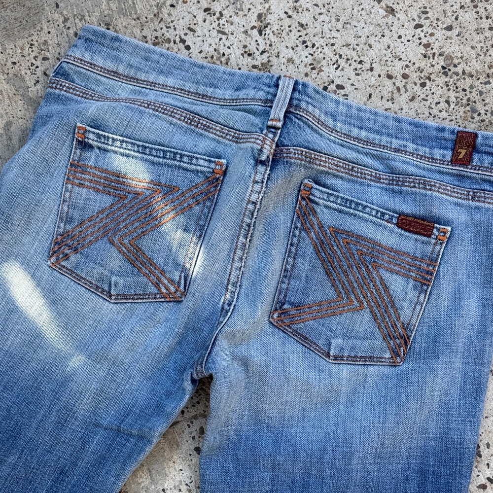 7 For All Mankind Light Blue Flare Jeans